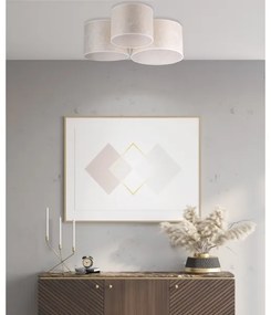 Duolla - Plafonieră ROLLER TRIO 3xE27/60W/230V alb/auriu