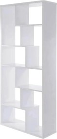 Biblioteca SERRA, alb, PAL melaminat, 90x30x184 cm