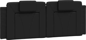 vidaXL Pernă pentru tăblie pat, Viana, negru, 152 cm, piele artificială