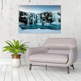 Tablou cu cascade înghețate (90x60 cm)