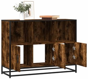 vidaXL Dulap, stejar fumuriu, 100x35x76 cm, lemn compozit