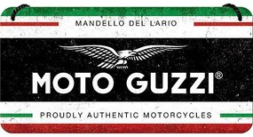Placă metalică Moto Guzzi Italian, (20 x 10 cm)
