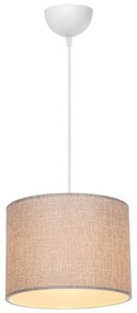 Lustra cu o singura lumina PWL-1115, E27 alb-bej natural, 22x60cm