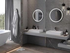 Mexen Gobi oglindă de baie iluminată, rotundă 60 cm, LED 6000K, anti-ceață - 9801-060-060-611-00