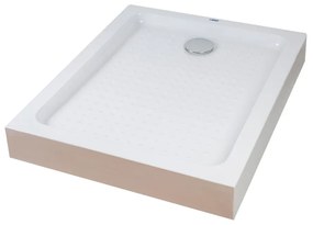 Almagro 80x120x13,5 cm tăviță de duș pătrată, dreptunghiulară, acrilică, cu sifon inclus