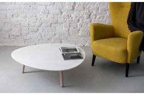 Măsuță de cafea din lemn de frasin Ragaba Contrast Pick, alb