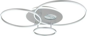 Lustra LED aplicata design circular INVERTINA argintie
