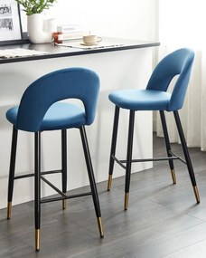 Set 2 buc scaun tip bar Fabian (albastru). 1078839