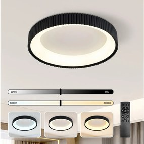 Brilagi - Plafonieră LED dimabilă FALCON MODERN LED/54W/230V 60 cm neagră + telecomandă