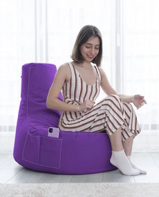 Fotoliu puf pentru grădină EVA Sport - Purple