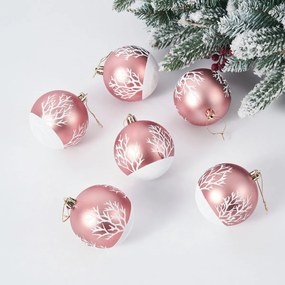 Set ornamente de Crăciun 4Home Frost, 6 buc., roz