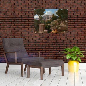 Tablou - Nicolas Poussin, Landscape with Saint John on Patmos, reproducere (70x50 cm)