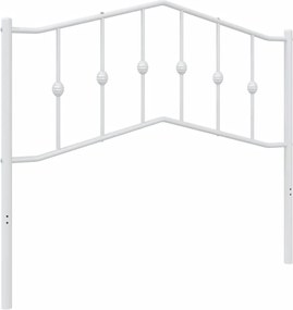 vidaXL Tăblie de pat de schimb metalică, alb, 107 cm