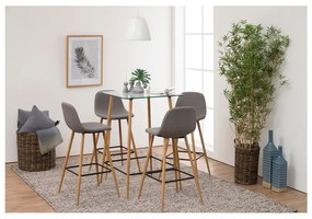 Set 2 scaune pentru bar Actona Wilma Barstool Vintage, gri deschis