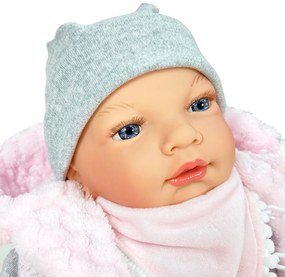 Papusa Artizanala cu miros de vanilie care vorbeste - Snow nou-nascut (45 cm)