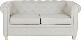 Canapea 2 locuri din stofa si lemn de mango " Covetry White "