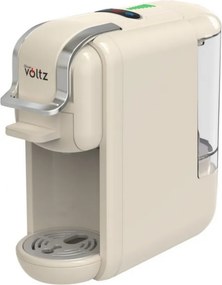 Espressor pentru cafea macinata si capsule 8in1 Oliver Voltz OV51171P8R, 1450 W, 19 bari, 0,6 l, 5 adaptoare, 7 trepte apa, Crem