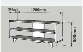 Comoda TV One - Walnut