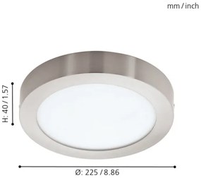 Eglo 96677 - Plafonieră LED RGBW reglabilă FUEVA-C LED/15,6W/230V BT