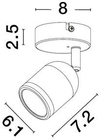 Aplica tip Spot pentru baie cu protectie IP44 ORSON negru