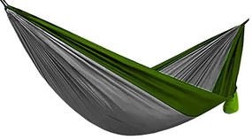 Hamac turistic SANTIAGO 260x140 cm, verde/gri