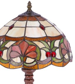 Lampa de masa Tiffany Lotus h 45 cm, abajur 30 cm