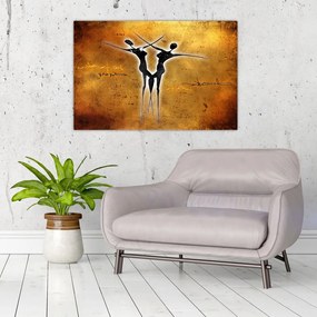 Tablou perechii dansând pictate (90x60 cm)