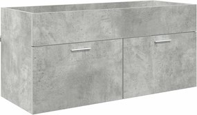 vidaXL Dulap de chiuvetă cu depozitare Gri din beton Lemn compozit