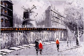 Tablou - Pictură în ulei a orașului II. (90x60 cm)