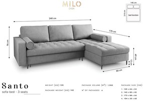 Canapea extensibilă cu șezlong dreapta Milo Casa Santo, bej