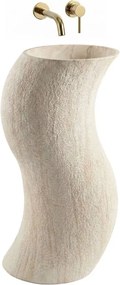 Lavoar compozit freestanding Rea Melody 49 cm bej mat