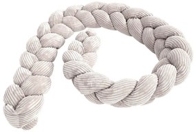 Apărătoare pentru pătuț crem din catifea reiată 200 cm – Meowbaby