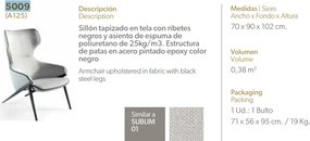 Fotoliu elegant design italian Ofelia AC-A125