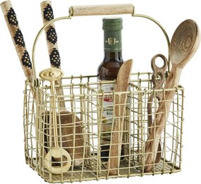 Set 2 linguri pentru salată din lemn de mango sculptat manual și bambus, L26 cm, „Bamboo Salad Set Black"