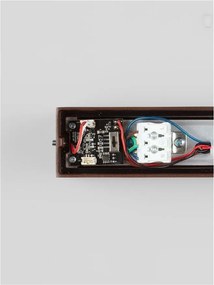 Aplica exterior corten liniara 22cm IP65 LED CCT PRISMATIC