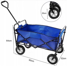 Cărucior de transport multifuncțional practic, de culoare verde