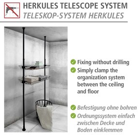 Organizatoare pentru șifonier 2 buc. din metal Herkules – Wenko