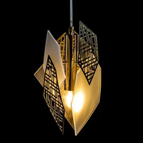 Lustra cu 3 pendule moderna design LUX realizata manual POLYGON