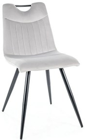 Scaun de bucaterie Orfe Velvet, gri deschis