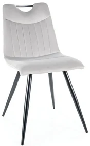 Scaun de bucaterie Orfe Velvet, gri deschis