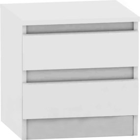Noptiera HANY NEW 002, alb, DTD laminat, 41x42x40 cm