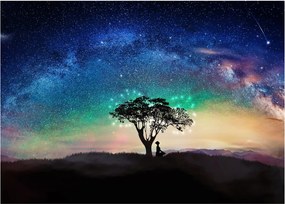 Tablou pe sticlă - Relaxare sub stele (70x50 cm)