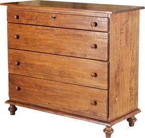 Comoda, L114 48 H99 cm, nuc antichizat, lemn masiv