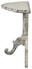 Consola alba, din lemn, aspect vintage, Amboise