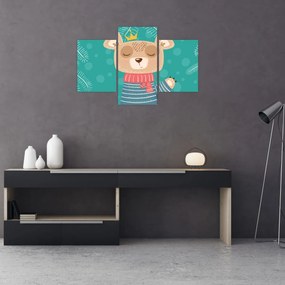 Tablou - Ursulețul fluturând labuța (90x60 cm)