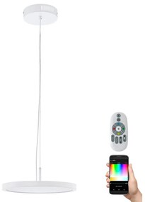 Lustră LED RGB dimabilă pe cablu CERIGNOLA-C LED/21W/230V Eglo 98605 + telecomandă