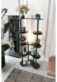 Lampă de podea cu polițe NOTO, 1xE27/40W/230V, neagră