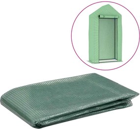 vidaXL Copertină de rezervă pentru seră (0,5 m²), verde, 50x100x190 cm