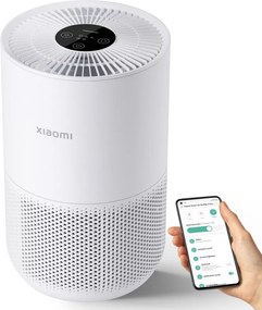 Purificator de aer Xiaomi Smart Air Purifier 4 Compact BHR5860EU, 27 W, 27 m², 230 m³/h, PM2.5, Indicator calitate aer, SMART, Mi Home, Alb