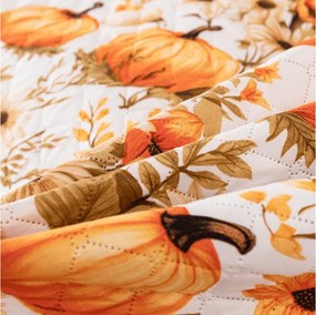 Cuvertura de pat FLOWERS AND PUMPKINS, portocaliu Dimensiune: 220 x 240 cm